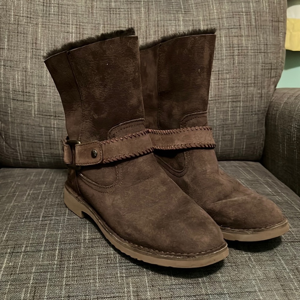 Chocolate Cedric Buckle Ugg Boots